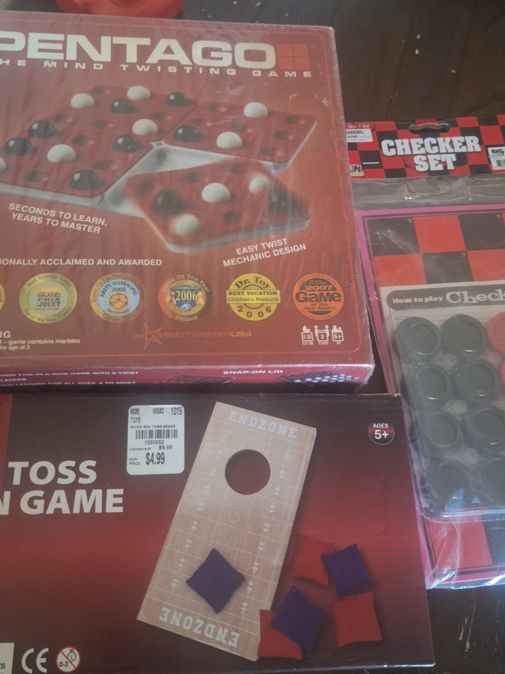 Pentago Red Strategy Board Game - Classic Twist Play